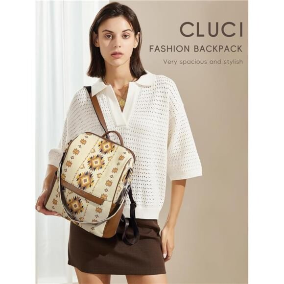 Women's Leather Backpack Purse - Anti-theft Designer Travel Bag - Picture 2 of 7